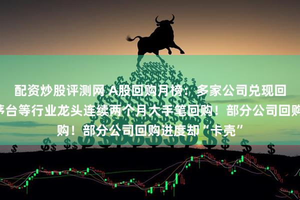 配资炒股评测网 A股回购月榜：多家公司兑现回购承诺，贵州茅台等行业龙头连续两个月大手笔回购！部分公司回购进度却“卡壳”